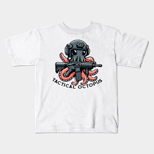 Tactical Octopus Adventure Tee: Where Intelligence Meets Style Kids T-Shirt